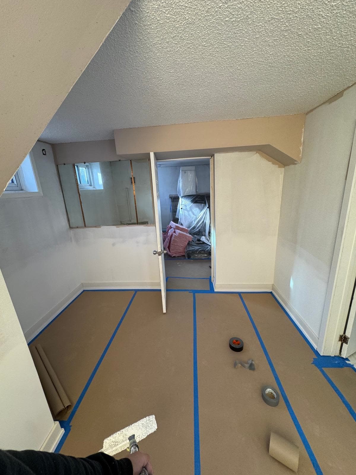 Basement Suite Repaint in North York - work in progress 1