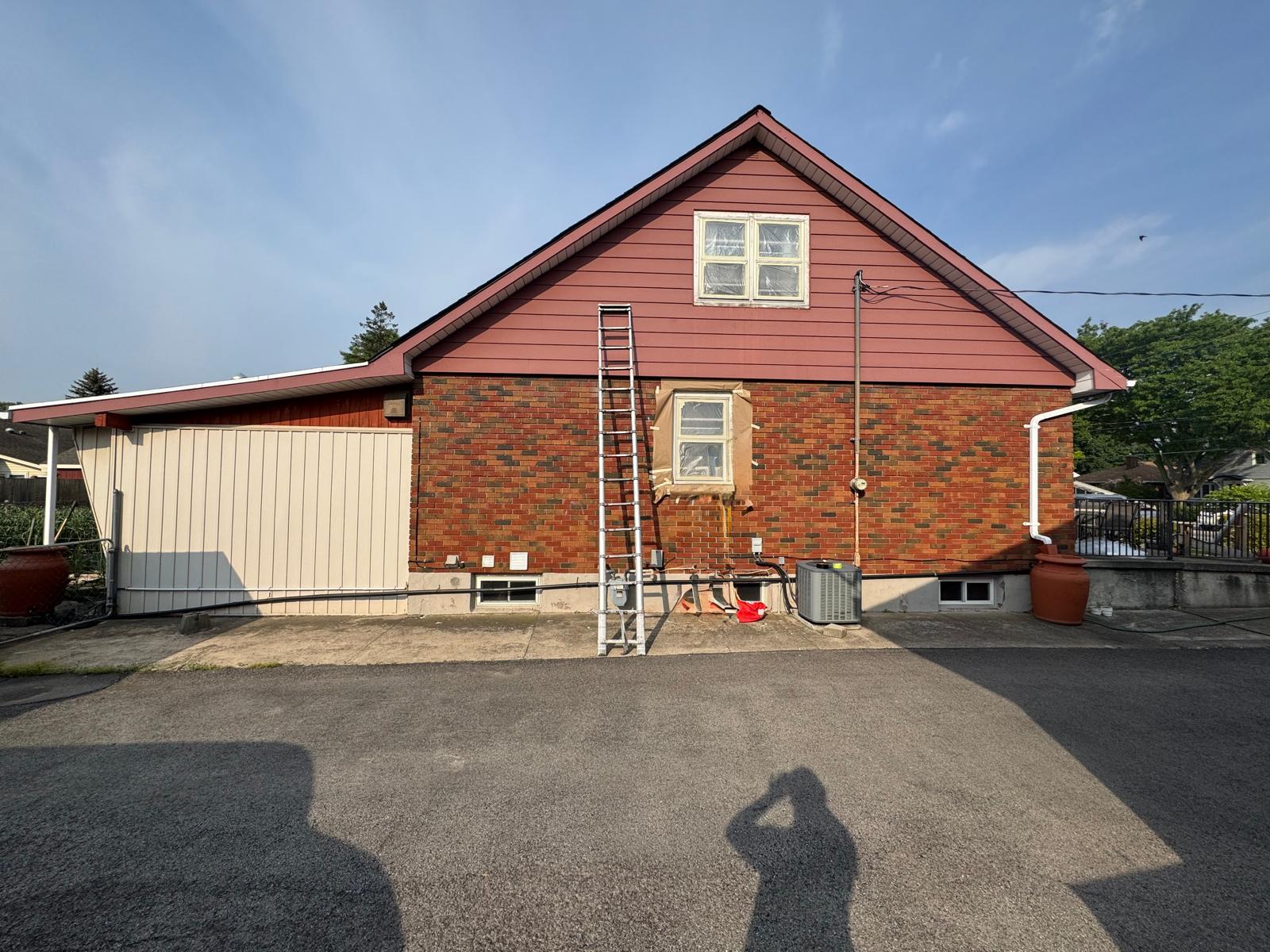 Siding Painting work in progress