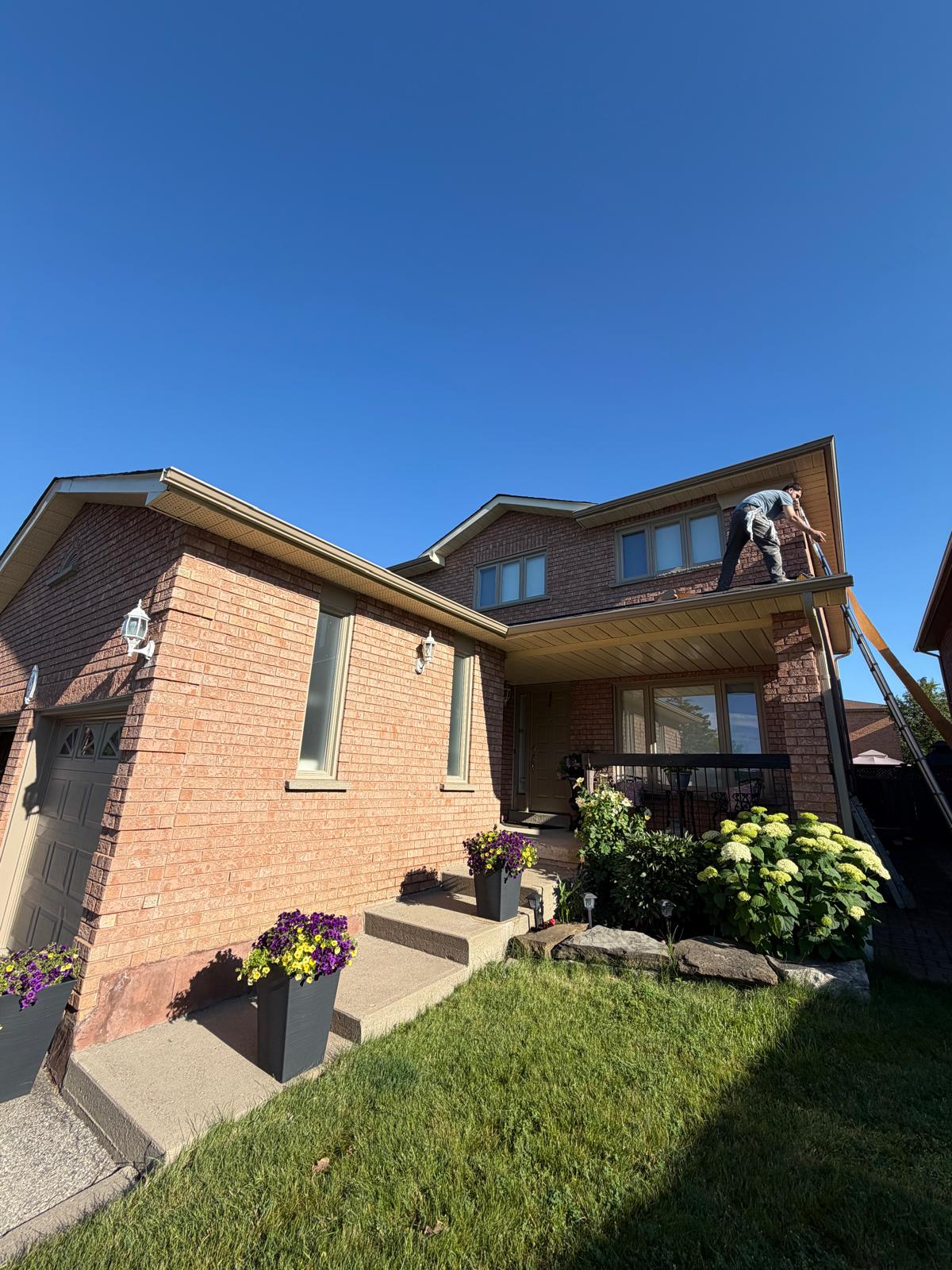 Exterior Trim Painting work in progress